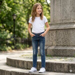 Joe's Jeans Girls Distressed Skinny Jeans Size 10 Medium Wash Premium Denim